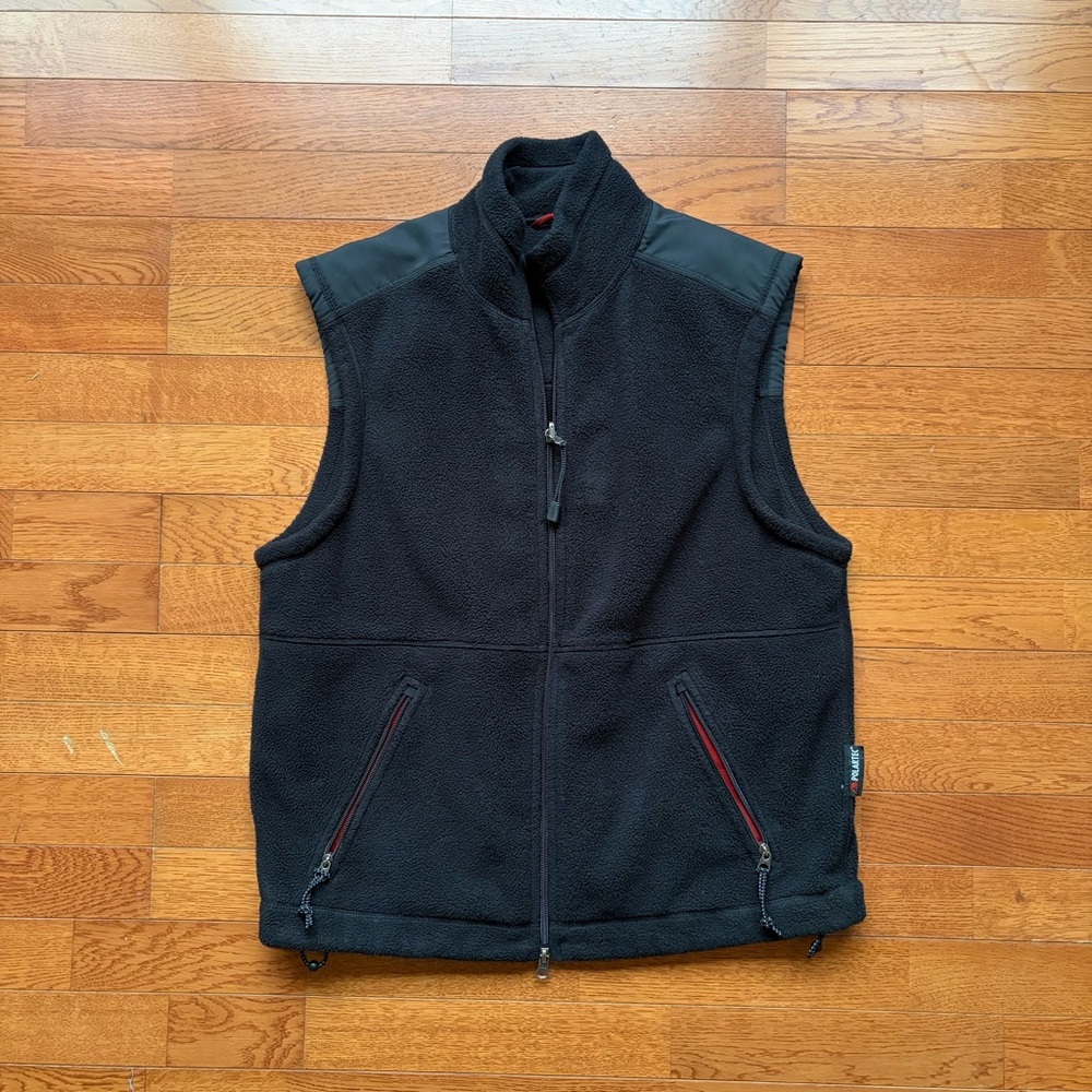 Vintage J Crew Fleece Black Vest